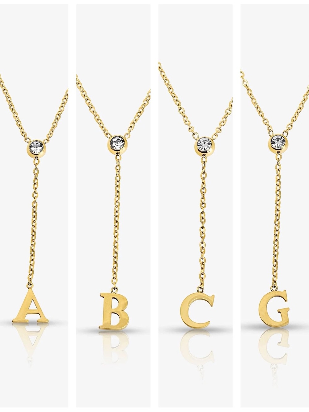 Monogram Love Letter Lariat Necklace